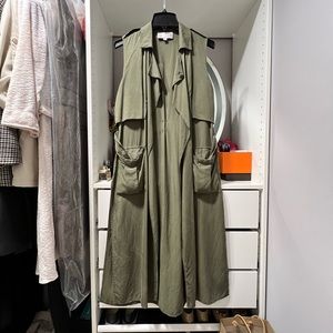 J.O.A Los Angeles, army green sleeveless duster-size XS